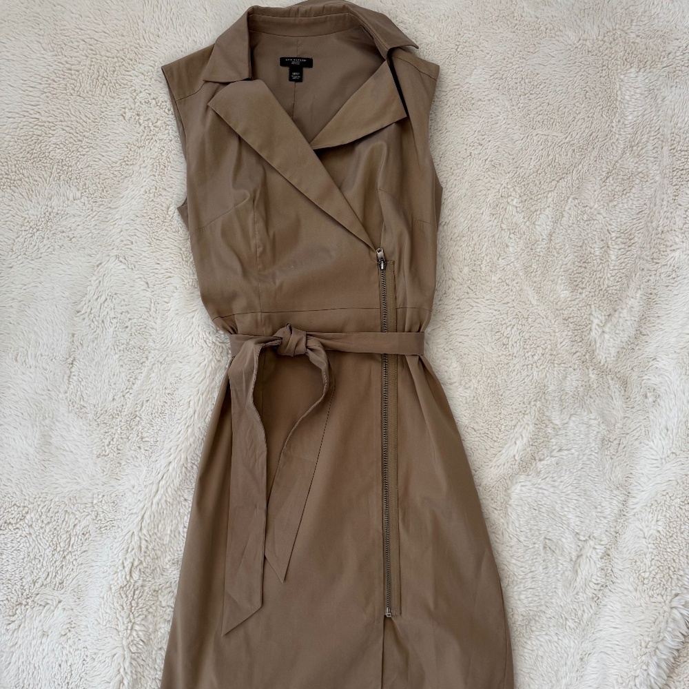 Ann Taylor Tan Sleeveless Dress